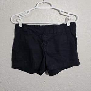J. Crew Weathered Black Cotton Chino Shorts
